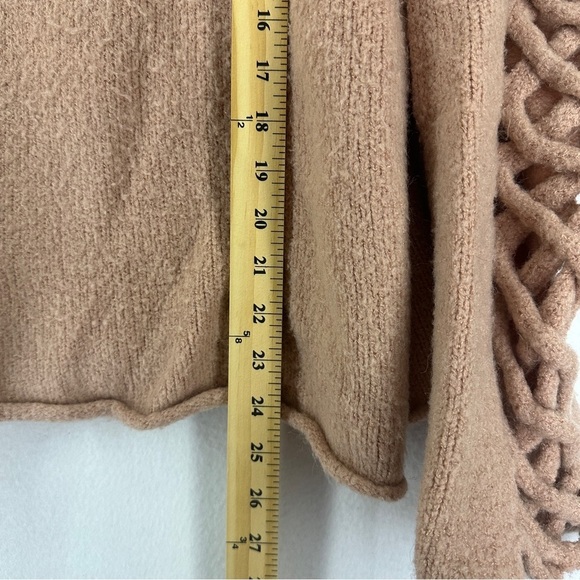 Philosophy Sweater Wool Blend Braided Arms Womans Size M Soft Rose Pink - Picture 6 of 10